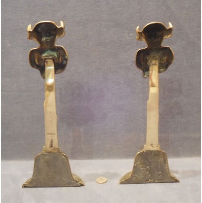 Pair of Brass Lincoln 'Imp' Door Porters — view 2