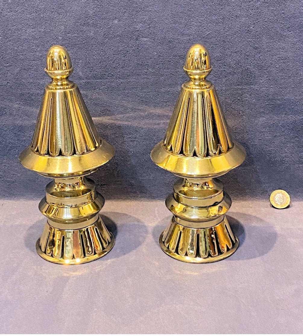 Pair of Brass Obelisks — Brass