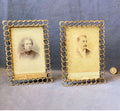 Pair of Brass Ring Photo Frames — Brass, late 19th century