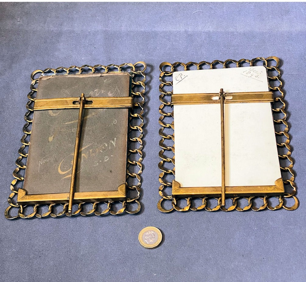 Pair of Brass Ring Photo Frames — view 3