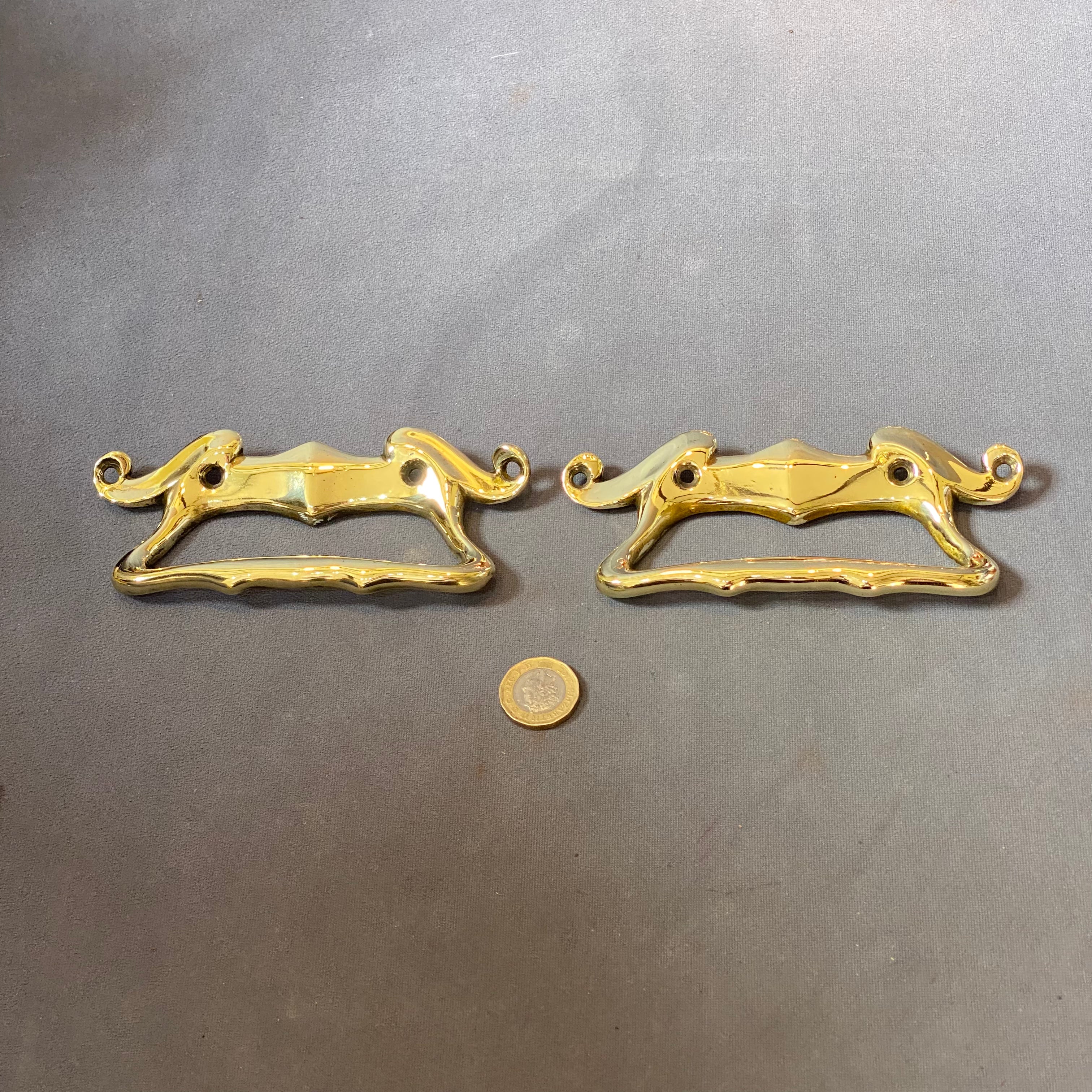 Pair of Brass Sash Window Lifts, 5 pairs available