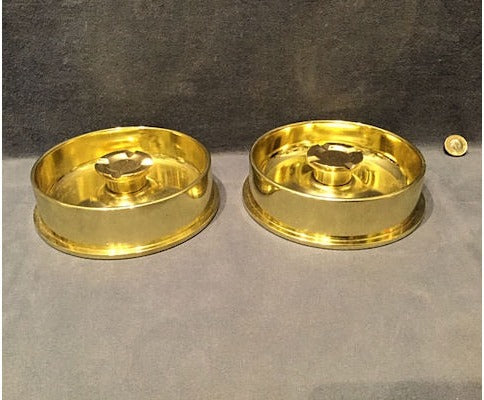 Pair of Brass Shell Case Base Ashtrays — view 2