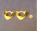 Pair of Brass Shop Display Pole Brackets, 2 pairs available — Brass, 1920's
