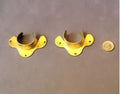 Pair of Brass Shop Display Pole Brackets — Brass, 1920's