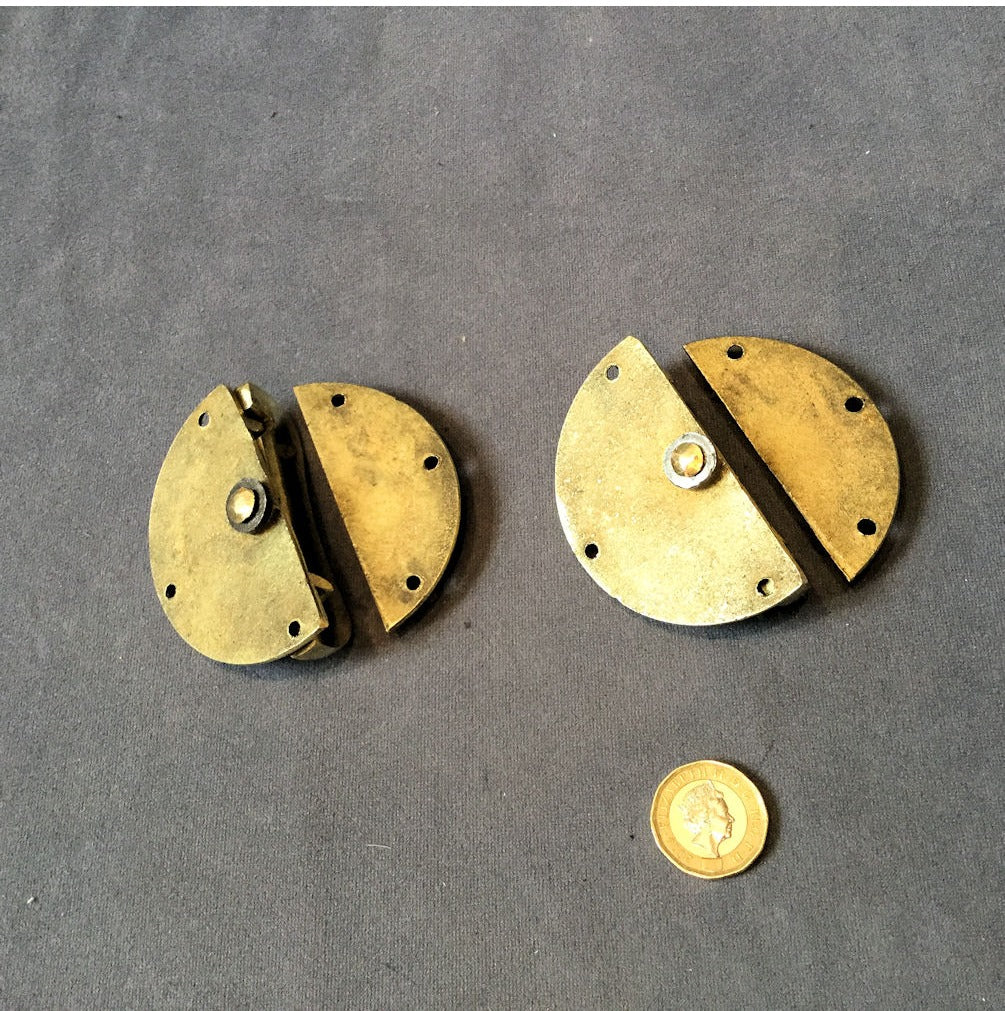 Pair of Brass Table Leaf Catches — view 2