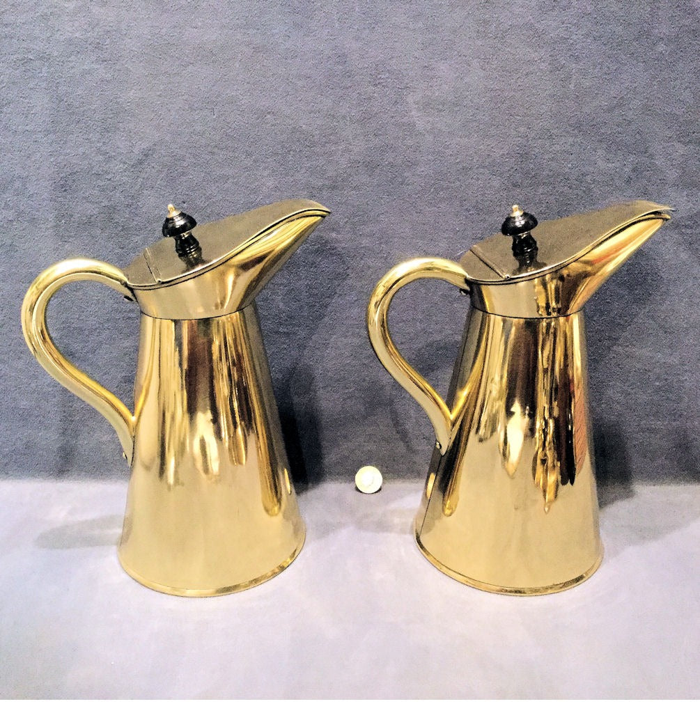 Pair of Brass Water Jug — Brass, late 19th century