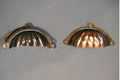Pair of Bronzed Steel Drawer Pulls — Bronze, circa 1900