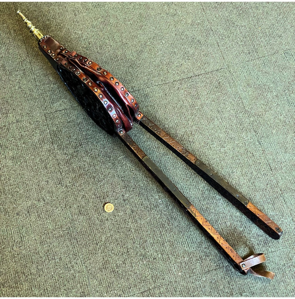Pair of Carved Mahogany Fireside Bellows — view 3