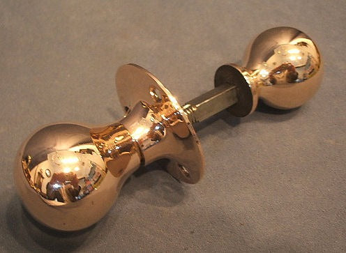 Pair of Cast Brass Door Handles — Brass, 1920's