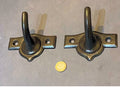 Pair of Cast Iron Harness Room Hooks — Cast iron, late 19th century