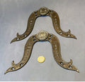 Pair of Cast Iron Step Ladder Hinges — Cast iron, late 19th century