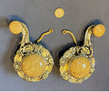 Pair of Ceramic & Brass Interior Bell Pulls — Ceramic, late 19th century
