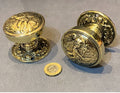 Pair of Cherb Brass Door Handles — Brass, late 19th century