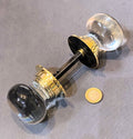 Pair of Clear Glass Door Handles — Glass, late 19th century