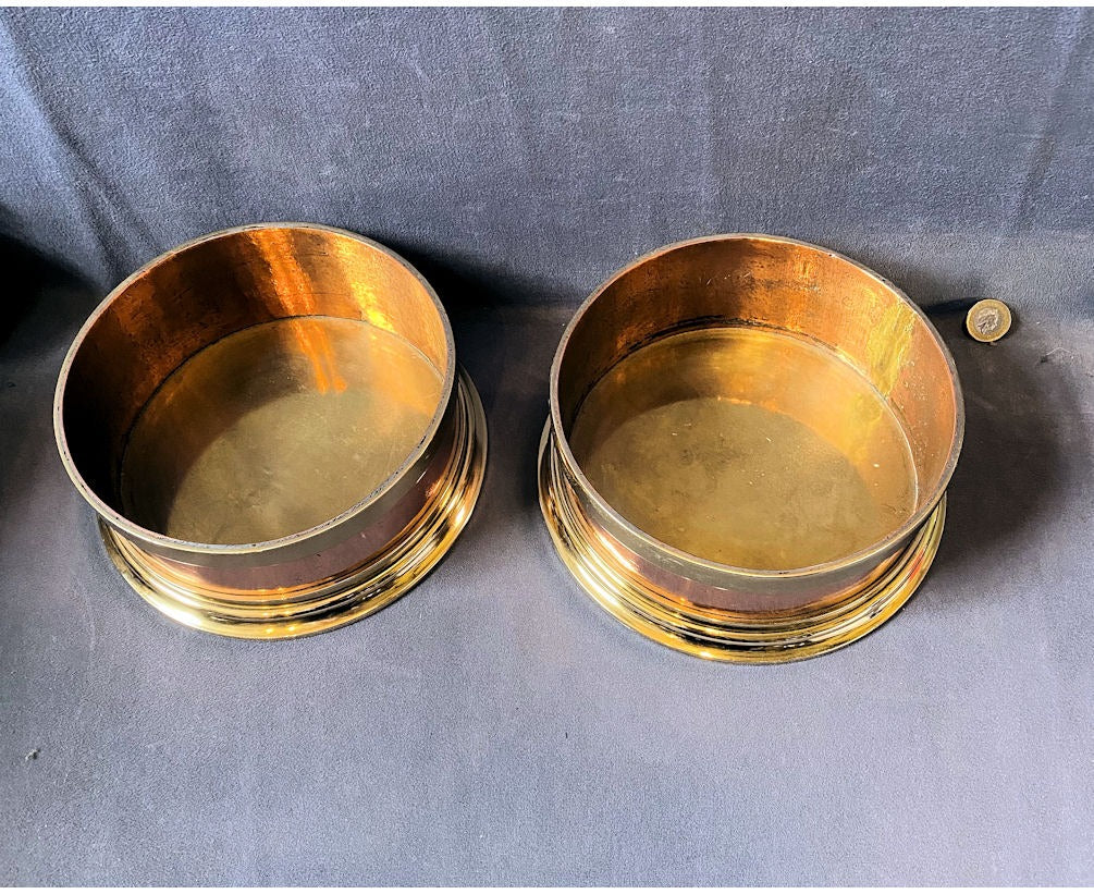 Pair of Copper and Brass Display Stands — view 3