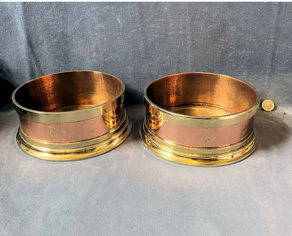 Pair of Copper and Brass Display Stands — view 4