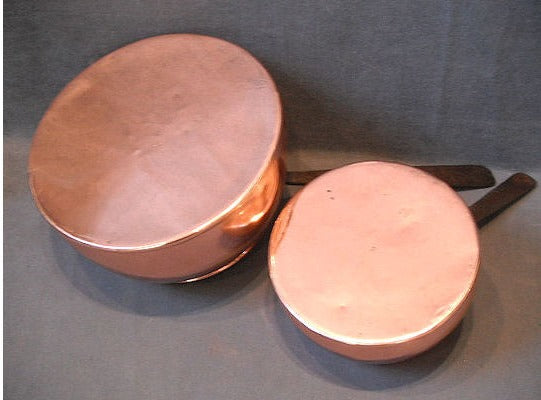 Pair of Copper Saucepans — view 4