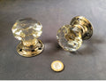 Pair of Cut Glass Door Handles — Glass, late 19th century