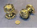 Pair of Decorative Brass Door Handles — Brass, late 19th century