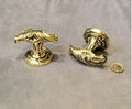 Pair of Decorative Brass Door Handles — Brass, late 19th century