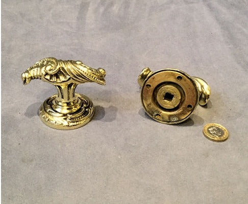 Pair of Decorative Brass Door Handles — view 2