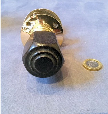 Pair of Ebony and Brass Door Handles — view 2