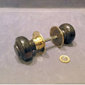 Pair of Ebony Door Handle — Brass, late 19th century