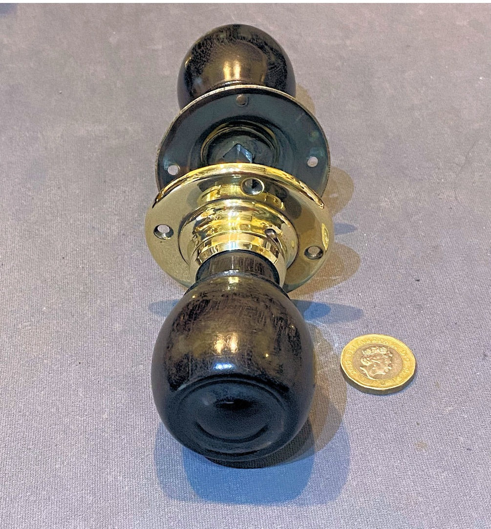 Pair of Ebony Door Handles — view 2