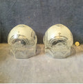 Pair of Etched Glass Light Shades — Glass, 1920's