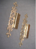 Pair of Fancy Brass Door Hinges — Brass, late 19th century