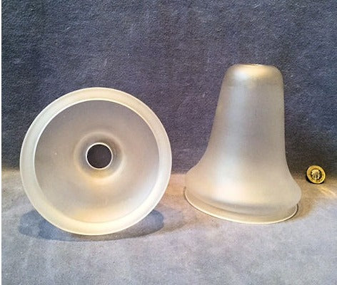 Pair of Frosted Glass Lamp Shades — view 2
