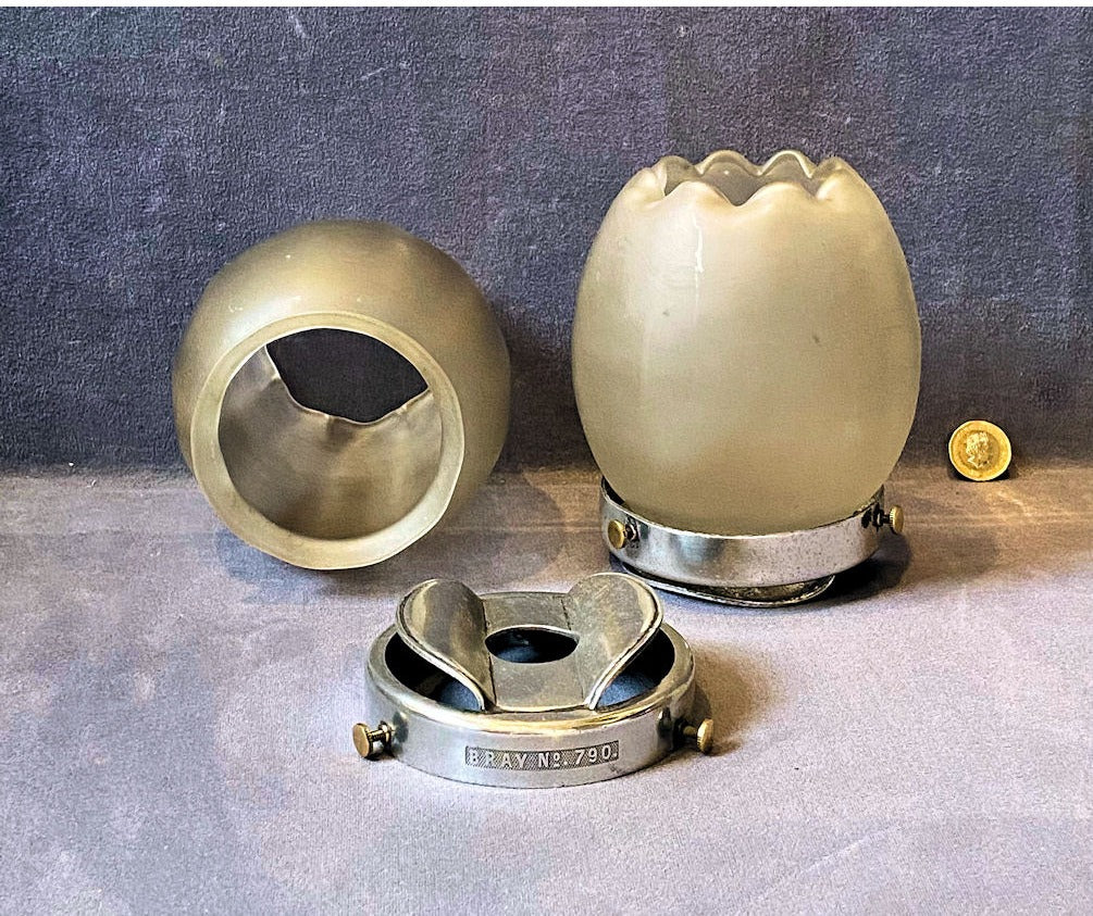 Pair of Frosted Glass Light Shades — view 3