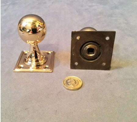 Pair of Gibbons Brass Door Handles — view 2