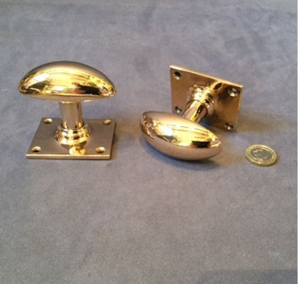 Pair of Gibbons Brass Door Handles — Brass, circa 1900