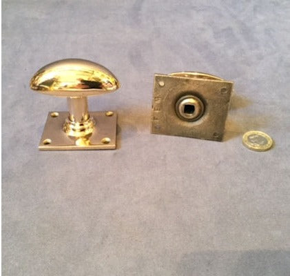 Pair of Gibbons Brass Door Handles — view 2