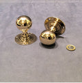 Pair of Gibbons Brass Door Handles — Brass, late 19th century