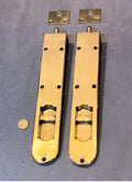 Pair of Gibbons Huge 12" Recessed Brass Door Bolts — Brass, 1899