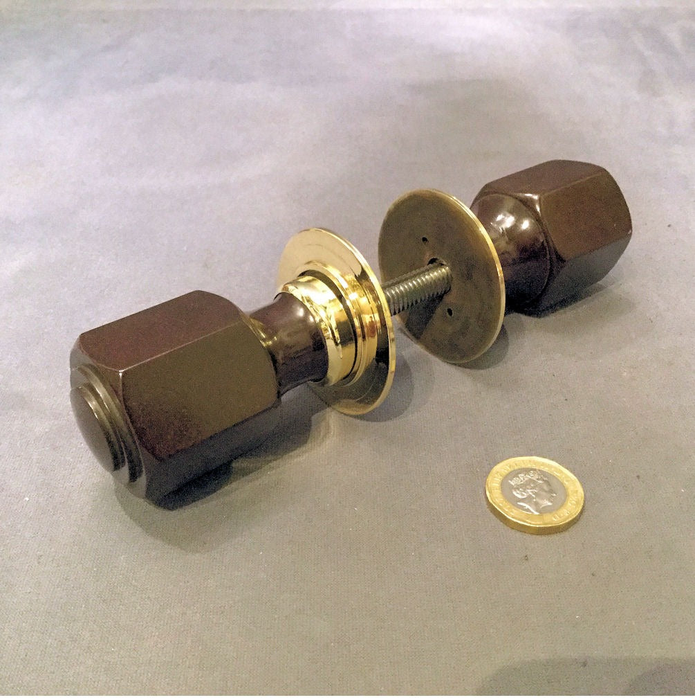Pair of Hexagonal Bakelite Door Handles — Bakelite, 1920's
