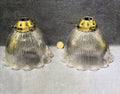 Pair of Holophane Glass Electric Lamp Shades — Glass, 1909