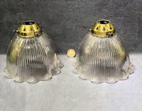 Pair of Holophane Glass Electric Lamp Shades — Glass, 1909