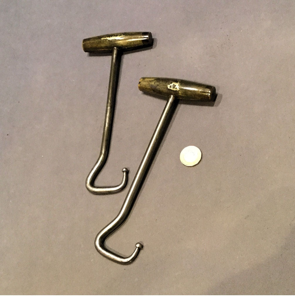 Pair of Horn Mounted Boot Pulls — Horn, late 19th century