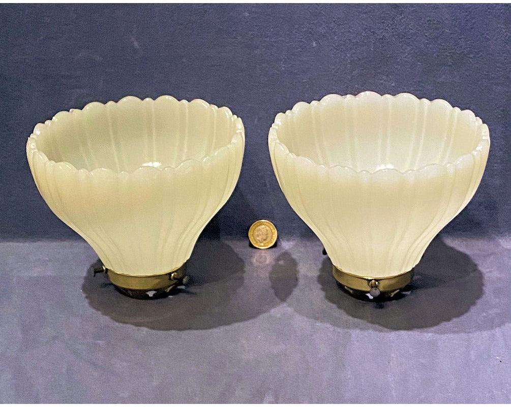 Pair of Jefferson Glass Electric Lamp Shades — view 2