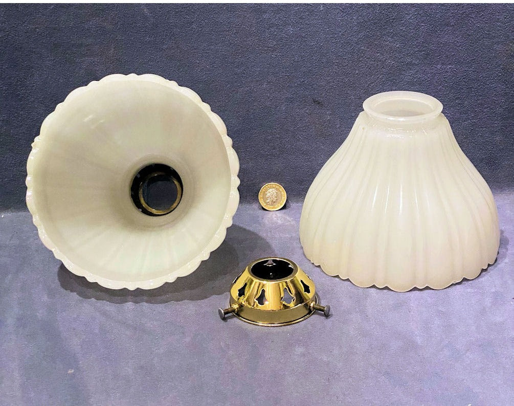 Pair of Jefferson Glass Electric Lamp Shades — view 3