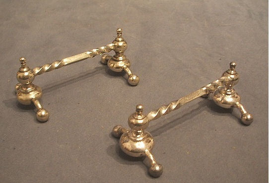 Pair of Knife & Fork Rests — Silver plate, circa 1900