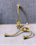 Pair of Large Brass Hat & Coat Hooks — Brass, late 19th century