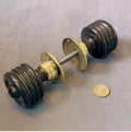 Pair of Large Ebony Door Handles — Brass, late 19th century