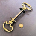 Pair of Larger Period Brass Door Handles — Brass, 19th century