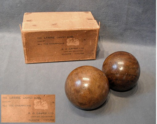 Pair of Lignum Vitae Bowling Woods — Wood