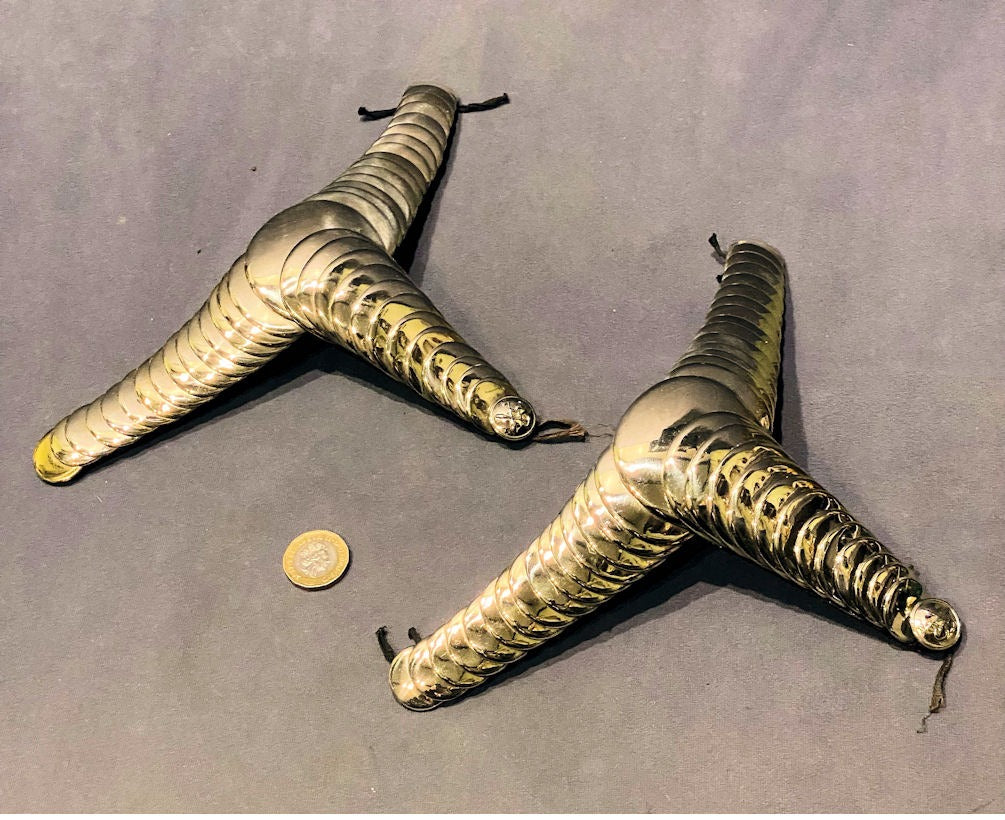 Pair of Nickel Firemans Epaulettes — Nickel, 1920's