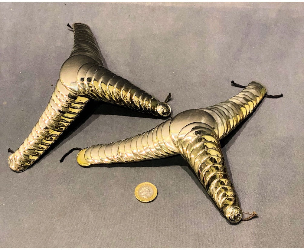 Pair of Nickel Firemans Epaulettes — view 2